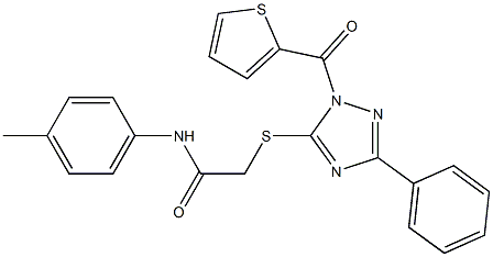 N-(4-methylphenyl)-2-{[3-phenyl-1-(2-thienylcarbonyl)-1H-1,2,4-triazol-5-yl]sulfanyl}acetamide Struktur