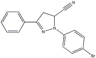 1-(4-bromophenyl)-3-phenyl-4,5-dihydro-1H-pyrazole-5-carbonitrile Struktur