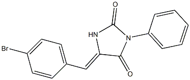 5-(4-bromobenzylidene)-3-phenylimidazolidine-2,4-dione Struktur