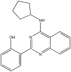 2-[4-(cyclopentylamino)-2-quinazolinyl]phenol Struktur