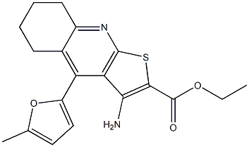 ethyl 3-amino-4-(5-methyl-2-furyl)-5,6,7,8-tetrahydrothieno[2,3-b]quinoline-2-carboxylate Struktur