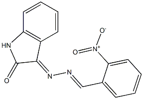 2-nitrobenzaldehyde (2-oxo-1,2-dihydro-3H-indol-3-ylidene)hydrazone Struktur