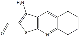 3-amino-5,6,7,8-tetrahydrothieno[2,3-b]quinoline-2-carbaldehyde Struktur