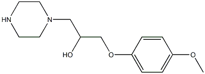 1-(4-methoxyphenoxy)-3-(1-piperazinyl)-2-propanol Struktur