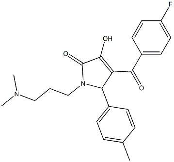 1-[3-(dimethylamino)propyl]-4-(4-fluorobenzoyl)-3-hydroxy-5-(4-methylphenyl)-1,5-dihydro-2H-pyrrol-2-one Struktur