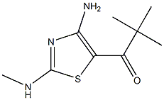 1-[4-amino-2-(methylamino)-1,3-thiazol-5-yl]-2,2-dimethyl-1-propanone Struktur