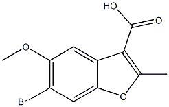 6-bromo-5-methoxy-2-methyl-1-benzofuran-3-carboxylic acid Struktur