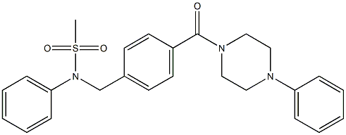 N-phenyl-N-{4-[(4-phenyl-1-piperazinyl)carbonyl]benzyl}methanesulfonamide Struktur