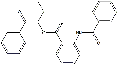 1-benzoylpropyl 2-(benzoylamino)benzoate Struktur