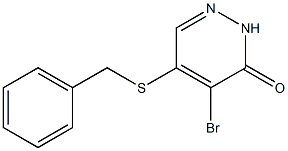 5-(benzylsulfanyl)-4-bromo-3(2H)-pyridazinone Struktur