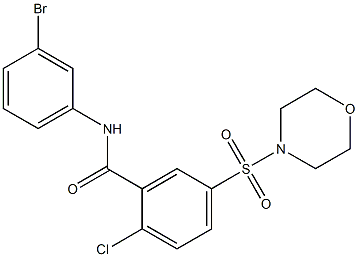 N-(3-bromophenyl)-2-chloro-5-(4-morpholinylsulfonyl)benzamide Struktur