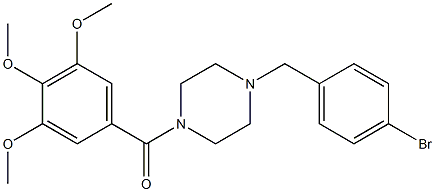 1-(4-bromobenzyl)-4-(3,4,5-trimethoxybenzoyl)piperazine Struktur