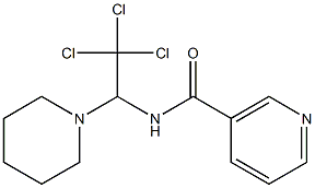 N-[2,2,2-trichloro-1-(1-piperidinyl)ethyl]nicotinamide Struktur