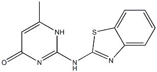 2-(1,3-benzothiazol-2-ylamino)-6-methyl-4(1H)-pyrimidinone Struktur