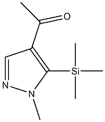 1-[1-methyl-5-(trimethylsilyl)-1H-pyrazol-4-yl]ethanone Struktur