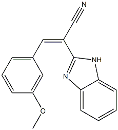 2-(1H-benzimidazol-2-yl)-3-(3-methoxyphenyl)acrylonitrile Struktur