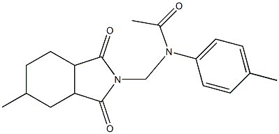 N-[(5-methyl-1,3-dioxooctahydro-2H-isoindol-2-yl)methyl]-N-(4-methylphenyl)acetamide Struktur