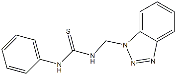 N-(1H-1,2,3-benzotriazol-1-ylmethyl)-N'-phenylthiourea Struktur