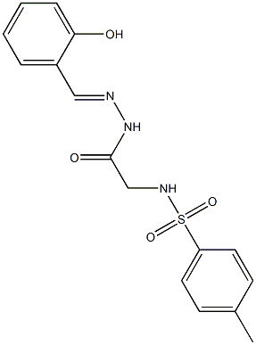 N-{2-[2-(2-hydroxybenzylidene)hydrazino]-2-oxoethyl}-4-methylbenzenesulfonamide Struktur