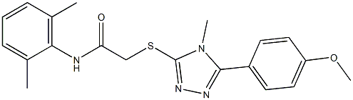 N-(2,6-dimethylphenyl)-2-{[5-(4-methoxyphenyl)-4-methyl-4H-1,2,4-triazol-3-yl]sulfanyl}acetamide Struktur