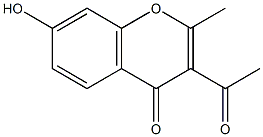 3-acetyl-7-hydroxy-2-methyl-4H-chromen-4-one Struktur