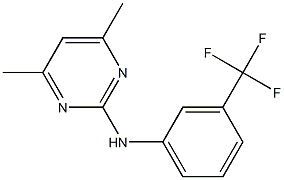 N-(4,6-dimethyl-2-pyrimidinyl)-N-[3-(trifluoromethyl)phenyl]amine Struktur