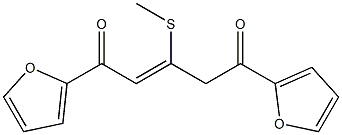 1,5-di(2-furyl)-3-(methylsulfanyl)-2-pentene-1,5-dione Struktur