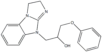 1-(2,3-dihydro-9H-imidazo[1,2-a]benzimidazol-9-yl)-3-phenoxy-2-propanol Struktur