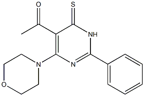 1-[4-(4-morpholinyl)-2-phenyl-6-thioxo-1,6-dihydro-5-pyrimidinyl]ethanone Struktur