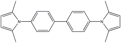 1-[4'-(2,5-dimethyl-1H-pyrrol-1-yl)[1,1'-biphenyl]-4-yl]-2,5-dimethyl-1H-pyrrole Struktur