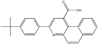 3-(4-tert-butylphenyl)benzo[f]quinoline-1-carboxylic acid Struktur