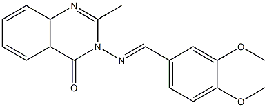 3-[(3,4-dimethoxybenzylidene)amino]-2-methyl-4a,8a-dihydro-4(3H)-quinazolinone Struktur