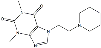 1,3-dimethyl-7-(2-piperidin-1-ylethyl)-3,7-dihydro-1H-purine-2,6-dione Struktur