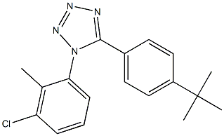 5-(4-tert-butylphenyl)-1-(3-chloro-2-methylphenyl)-1H-tetraazole Struktur