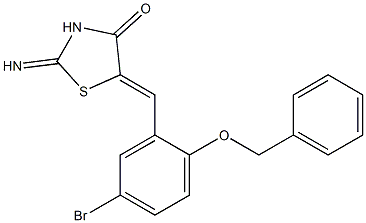 5-[2-(benzyloxy)-5-bromobenzylidene]-2-imino-1,3-thiazolidin-4-one Struktur