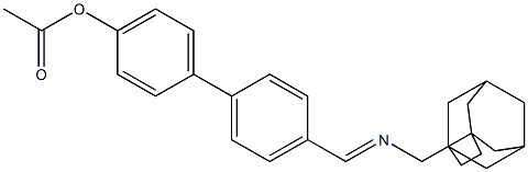 4'-{[(tricyclo[4.3.1.1~3,8~]undec-3-ylmethyl)imino]methyl}[1,1'-biphenyl]-4-yl acetate Struktur