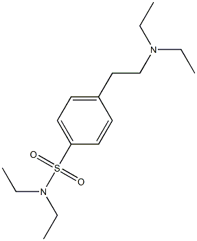 4-[2-(diethylamino)ethyl]-N,N-diethylbenzenesulfonamide Struktur