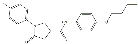 N-(4-butoxyphenyl)-1-(4-fluorophenyl)-5-oxo-3-pyrrolidinecarboxamide Struktur