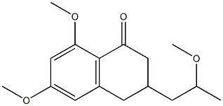 6,8-dimethoxy-3-(2-methoxypropyl)-3,4-dihydro-1(2H)-naphthalenone Struktur