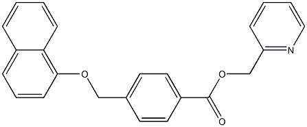 pyridin-2-ylmethyl 4-[(1-naphthyloxy)methyl]benzoate Struktur