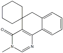 3-methyl-5,6-dihydrospiro(benzo[h]quinazoline-5,1'-cyclohexane)-4(3H)-one Struktur