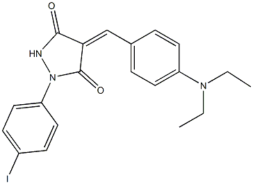 4-[4-(diethylamino)benzylidene]-1-(4-iodophenyl)-3,5-pyrazolidinedione Struktur