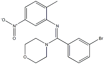 4-[(3-bromophenyl)({5-nitro-2-methylphenyl}imino)methyl]morpholine Struktur