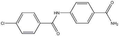 N-[4-(aminocarbonyl)phenyl]-4-chlorobenzamide Struktur