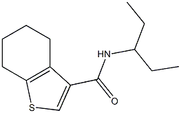 N-(1-ethylpropyl)-4,5,6,7-tetrahydro-1-benzothiophene-3-carboxamide Struktur