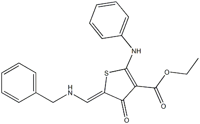 ethyl 2-anilino-5-[(benzylamino)methylene]-4-oxo-4,5-dihydrothiophene-3-carboxylate Struktur