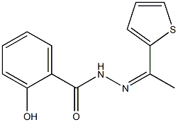 2-hydroxy-N'-[1-(2-thienyl)ethylidene]benzohydrazide Struktur