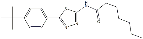 N-[5-(4-tert-butylphenyl)-1,3,4-thiadiazol-2-yl]heptanamide Struktur