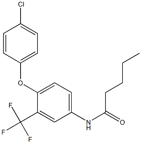 N-[4-(4-chlorophenoxy)-3-(trifluoromethyl)phenyl]pentanamide Struktur