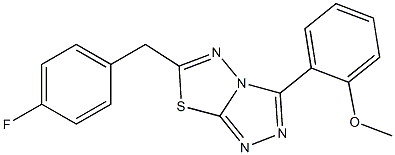 2-[6-(4-fluorobenzyl)[1,2,4]triazolo[3,4-b][1,3,4]thiadiazol-3-yl]phenyl methyl ether Struktur